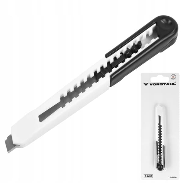 Plasthandkniv, brytblad, 9 mm, för papper, folietejp, Vorstahl