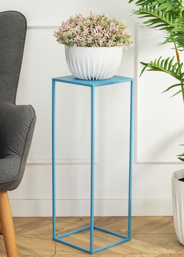Blått stående blomsterställ 70 cm