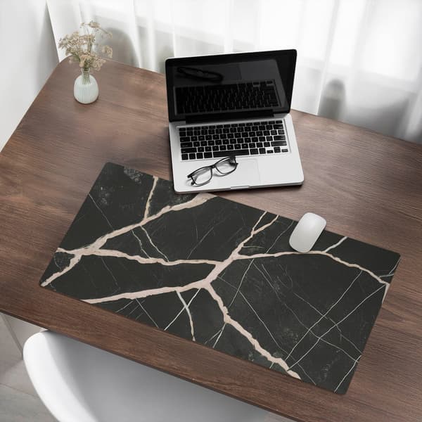 Skrivebordunderlag til tastatur og tilbehør marmor 90x45 cm