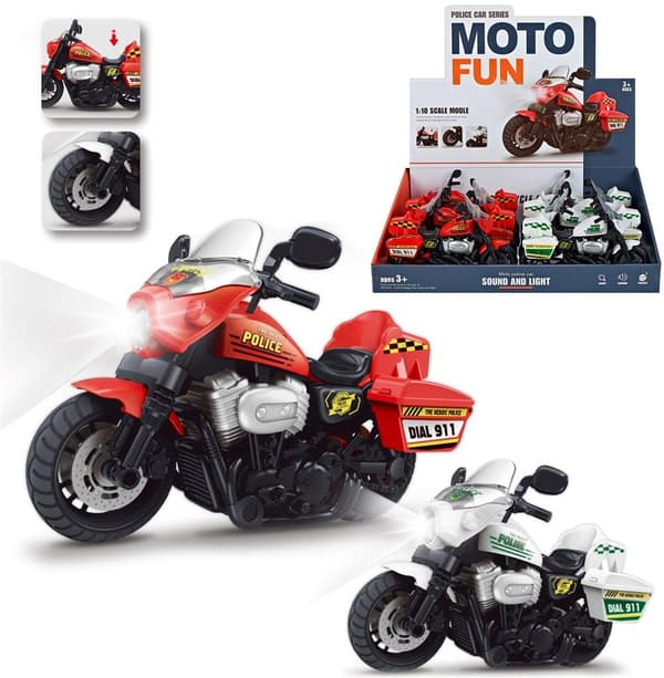 Polismotorcykelljus och ljudmix