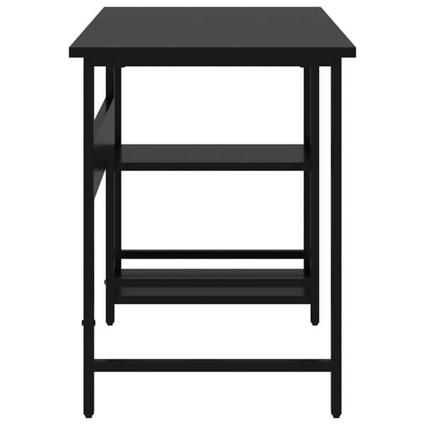 vidaXL computerbord, sort, 105x55x72 cm, MDF og metal