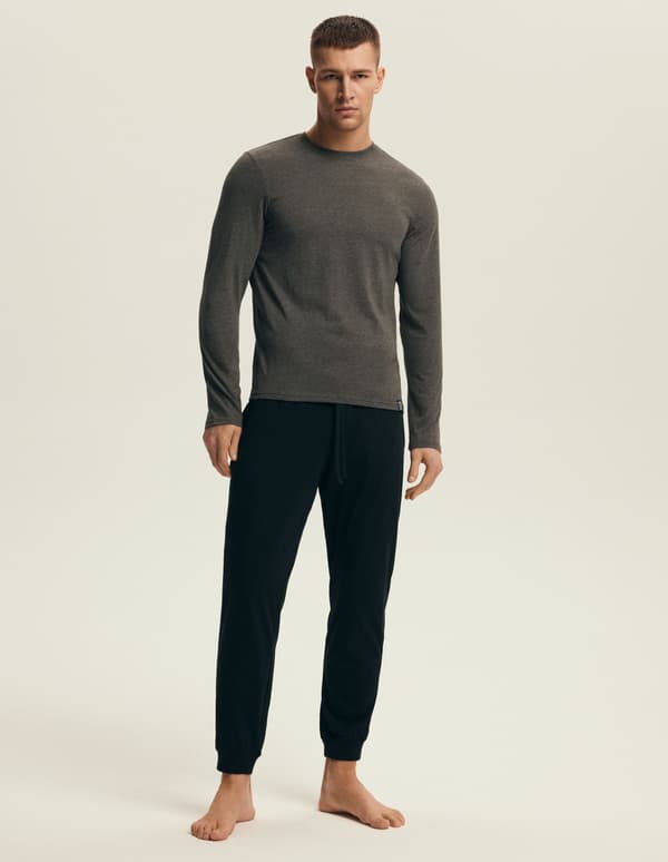 Mike Henderson Herrepyjamas | Grå, Sort 3XL