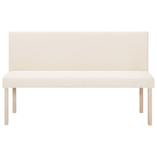 vidaXL Penkki, 139,5 cm, Kermanvärinen, Polyesteri