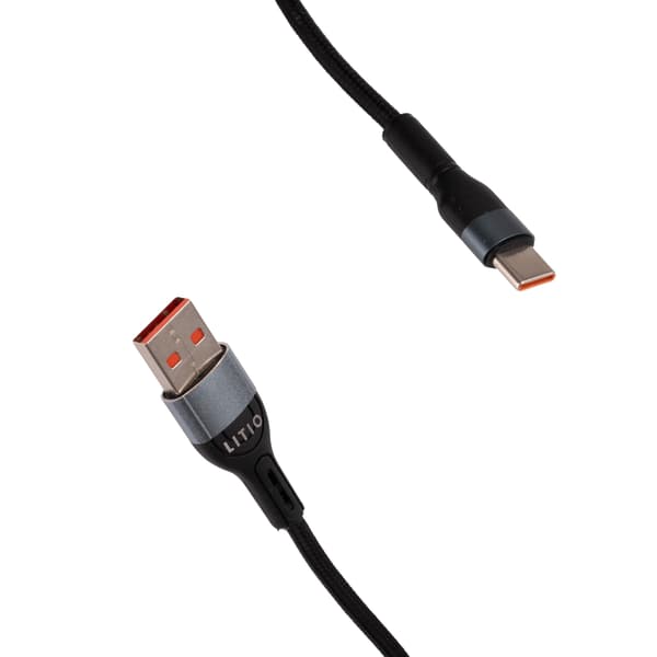 USB-USB C-kabel 150 cm sort