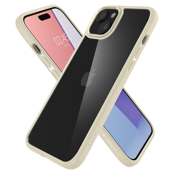 Ultra Hybrid-cover til iPhone 15 Plus Beige