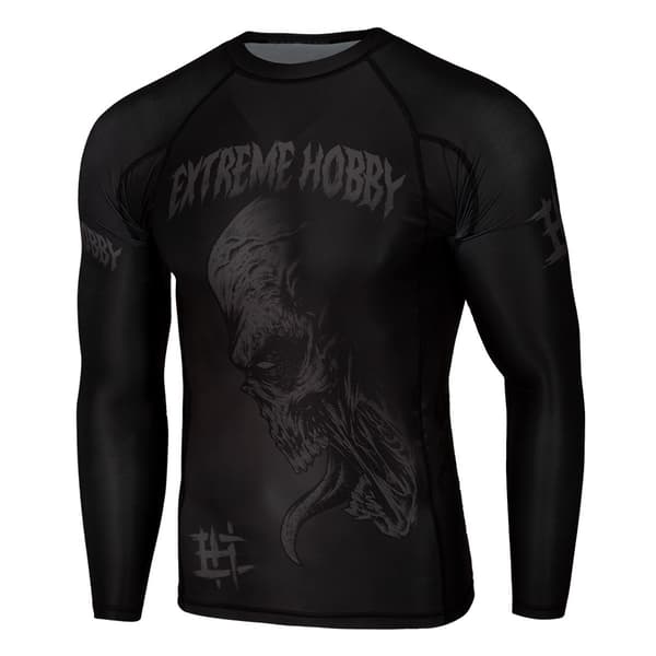 Herre langærmet rashguard NIGHTMARE 2 2XL SORT