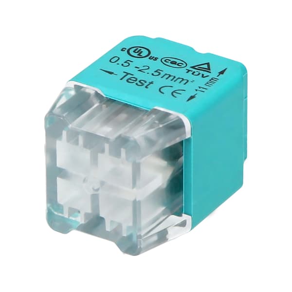 Lynkobling Push-in ledningsforbindelse 4-leder 0,75-2,5 mm2 10 stk.