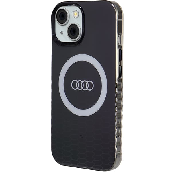 Audi IML MagSafe-etui med stort logo til iPhone 15, sort