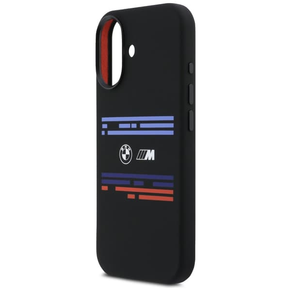 BMW M Silicon Horizontal Line MagSafe -kotelo iPhone 17:lle, musta