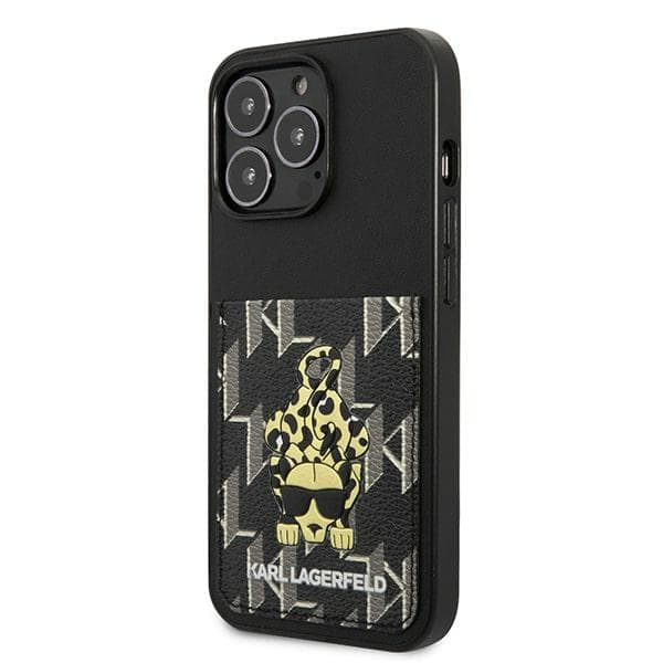 Karl Lagerfeld Karlimals Cardslot-etui til iPhone 13 Pro / 13, sort