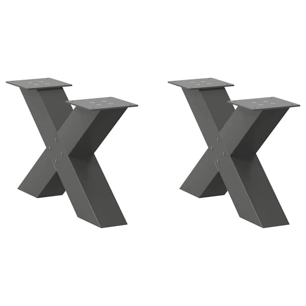 vidaXL sofabordsben, 2 stk., antracit, 60x(30-31) cm, stål