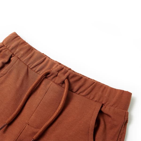 Barnshorts med dragsko, bruna, 116