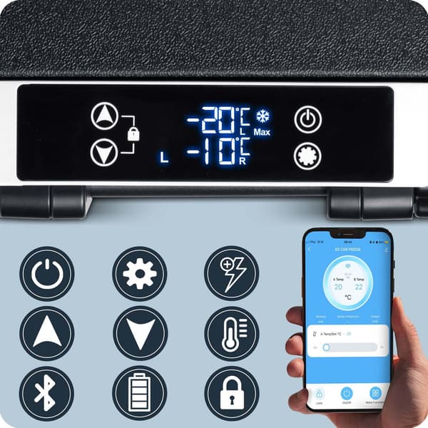 Berdsen Icemax 400 40 l sort og grå kompressor rejsekøleskab