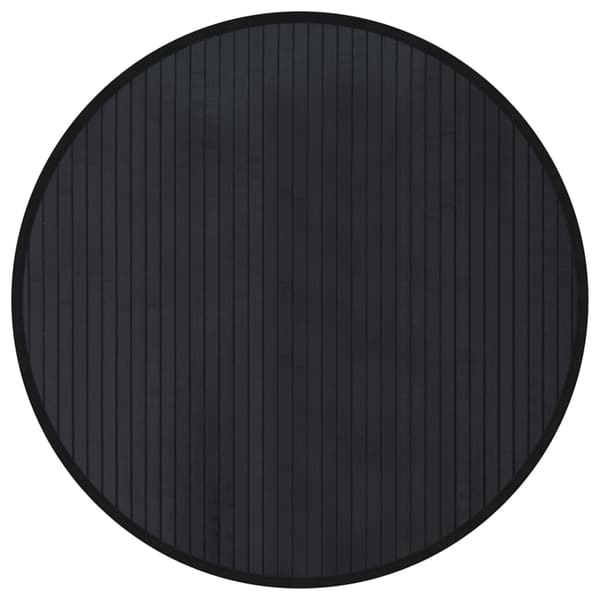 vidaXL rundt tæppe, sort, 60 cm, bambus