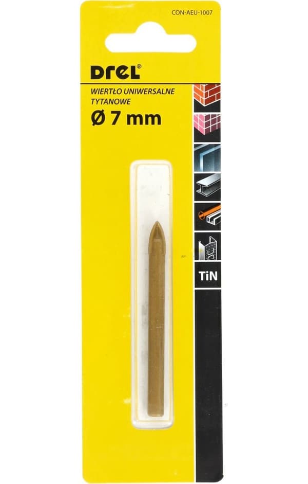 Universalborr 7,0 mm, krysspets, titan