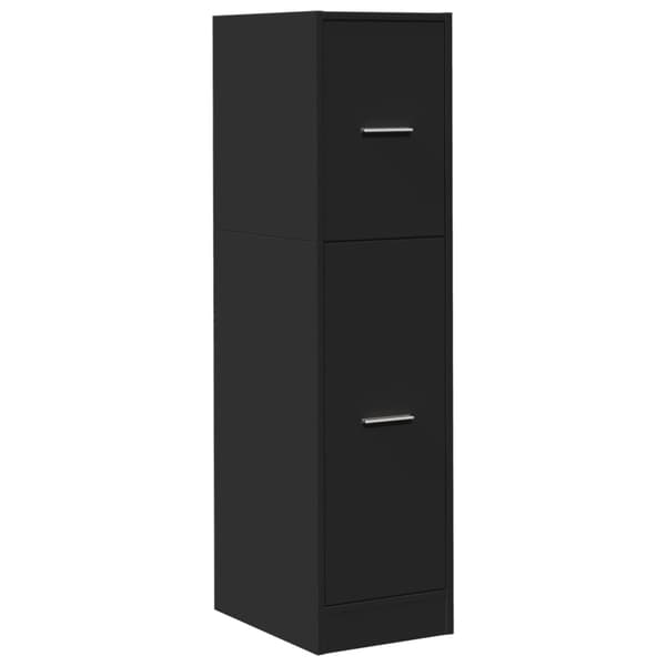 vidaXL apoteksskab, sort, 30x41x118 cm, træbaseret materiale
