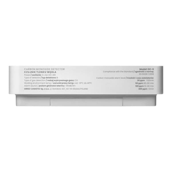 Trådlös kolmonoxidsensor, fuktighetssensor, 10 års batterier
