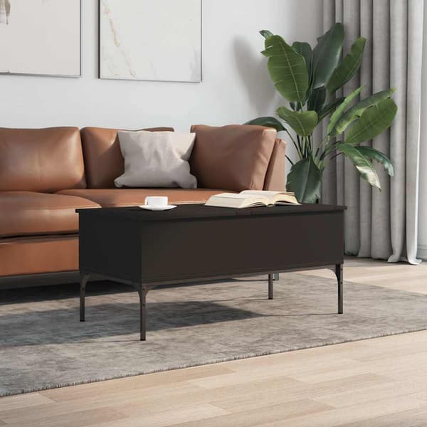 vidaXL sofabord, sort 100x50x45 cm