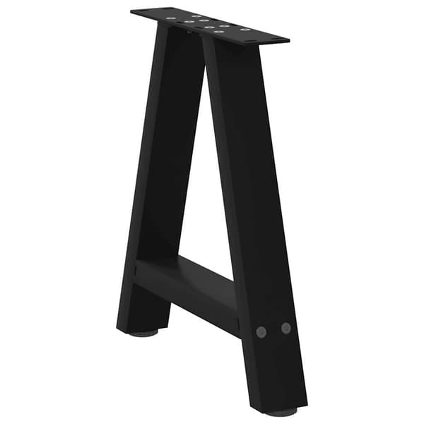 vidaXL sofabordsben, 2 stk., sort, 50x(42-43) cm, stål