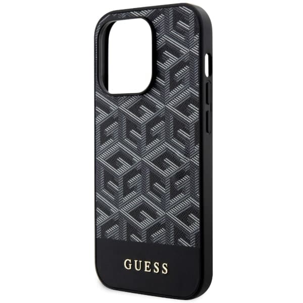 Guess GCube Stripes MagSafe-etui til iPhone 14 Pro Max, sort