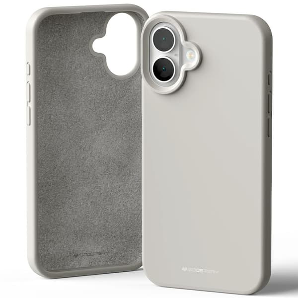 Mercury Silikone Etui til iPhone 16 Plus Stone