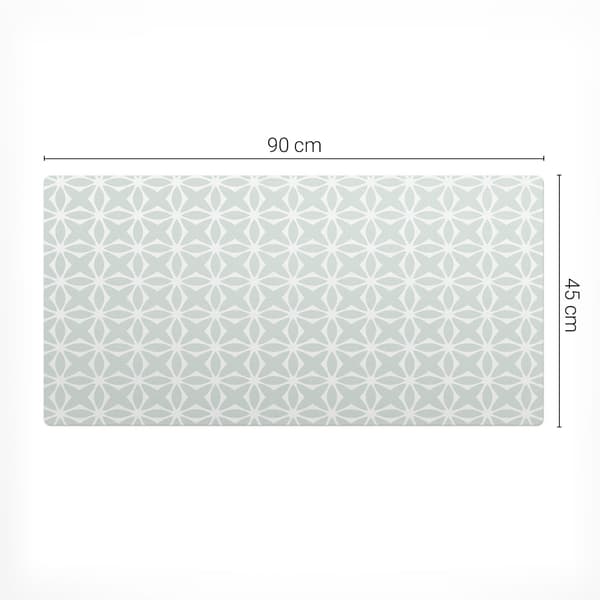 Spilmåtte med geometrisk blomstermønster til bordsskive 90x45 cm