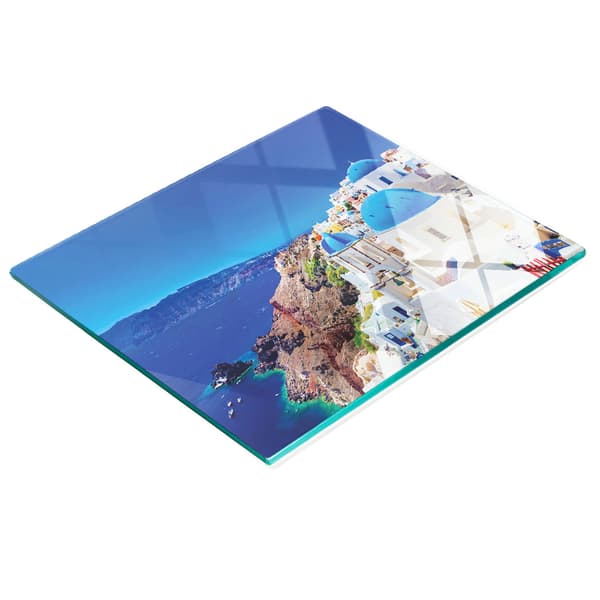 Dekorativt glasbräda för servering av snacks, Santorini, 60x52 cm