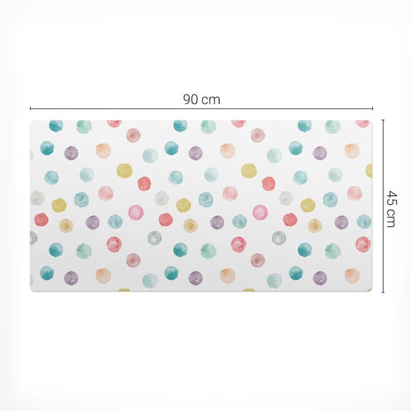 Universell skyddsmatta för datorutrustning pastellprickar 90x45 cm