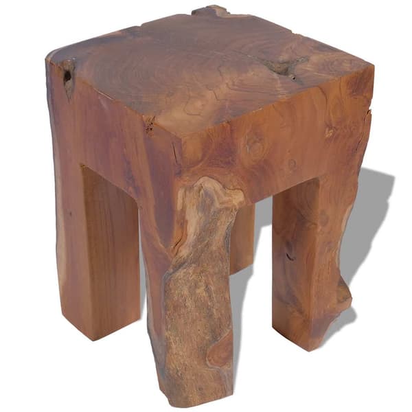 vidaXL Pall massiv teak