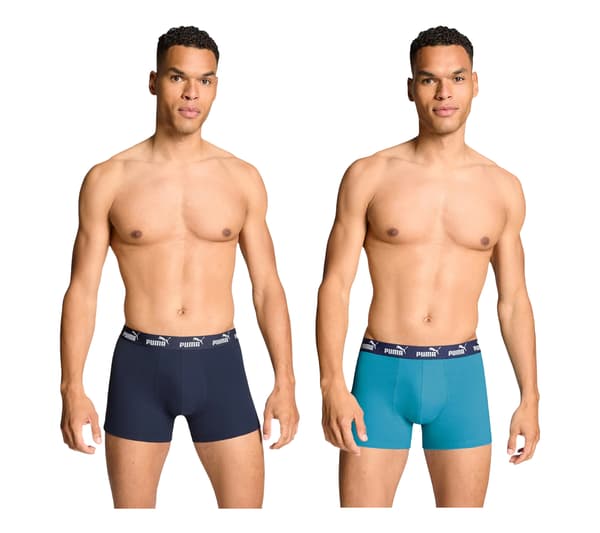 Puma Miesten Elements Basic Boxer 2-Pack Sininen/Kombi [701232894 002] koko XL