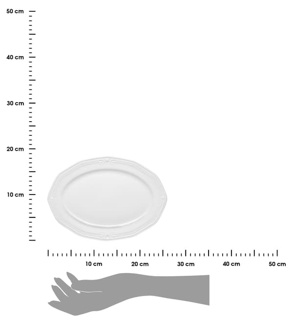 Vitt porslinsfat 25 cm Athenee