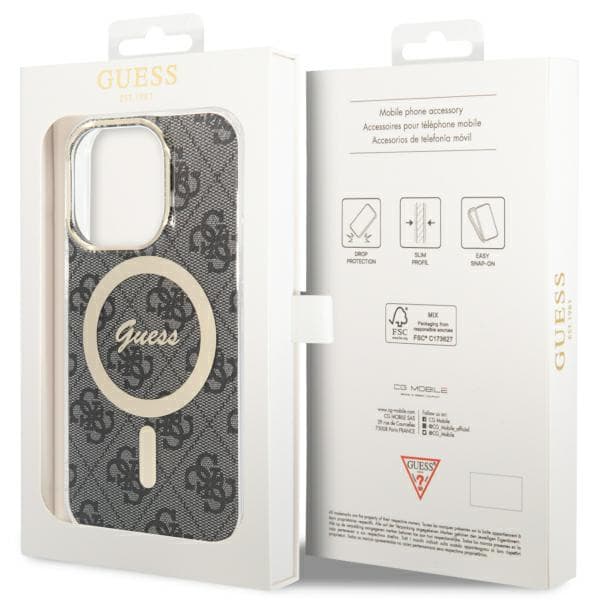 Guess IML 4G MagSafe-etui til iPhone 13 Pro / 13, sort