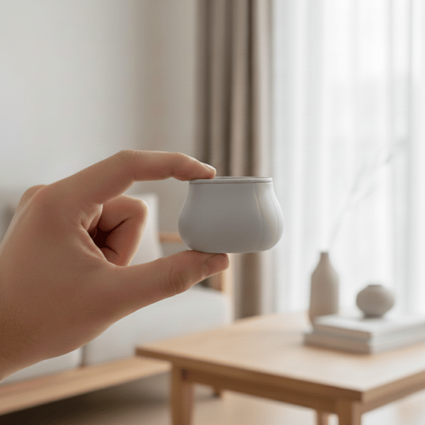 Grå dekorativ kruka för örter, modern design