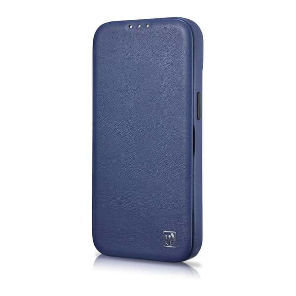 iPhone 14 Plus Magnetiskt Flip Läderfodral MagSafe CE Premium Läder Blå