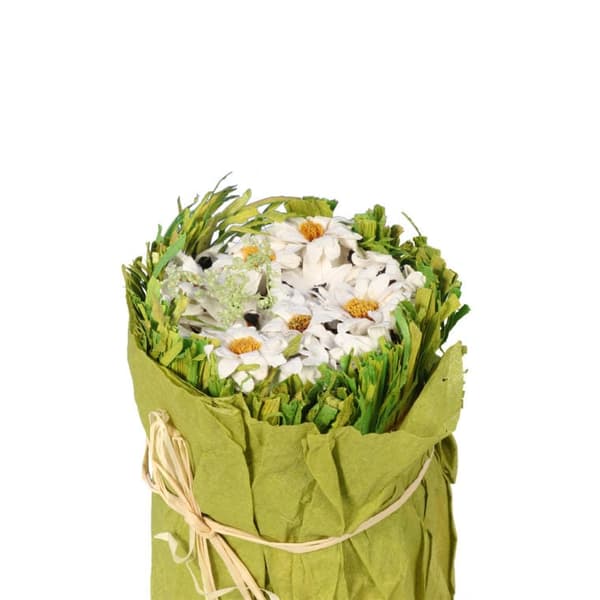 Blomsterarrangemang i vitpapper
