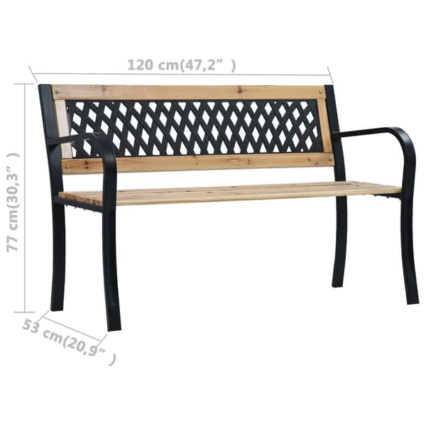 vidaXL havebænk, 120 cm, træ