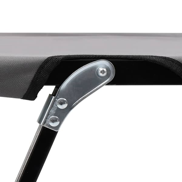 vidaXL foldbar dobbelt liggestol, grå, stål