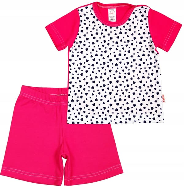 Kortærmet hjertepyjamas, 116 klekle