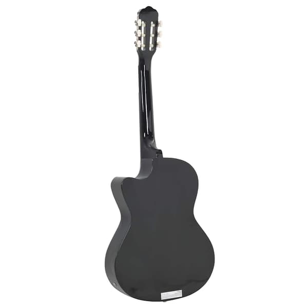 vidaXL Klassisk gitarr med cutaway, 6 strängar och equalizer, svart