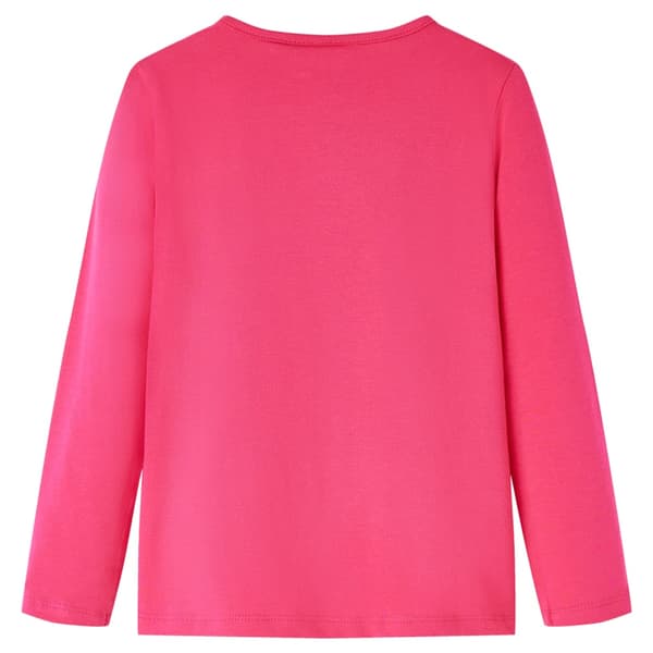 Børne langærmet T-shirt, lyserød, 128