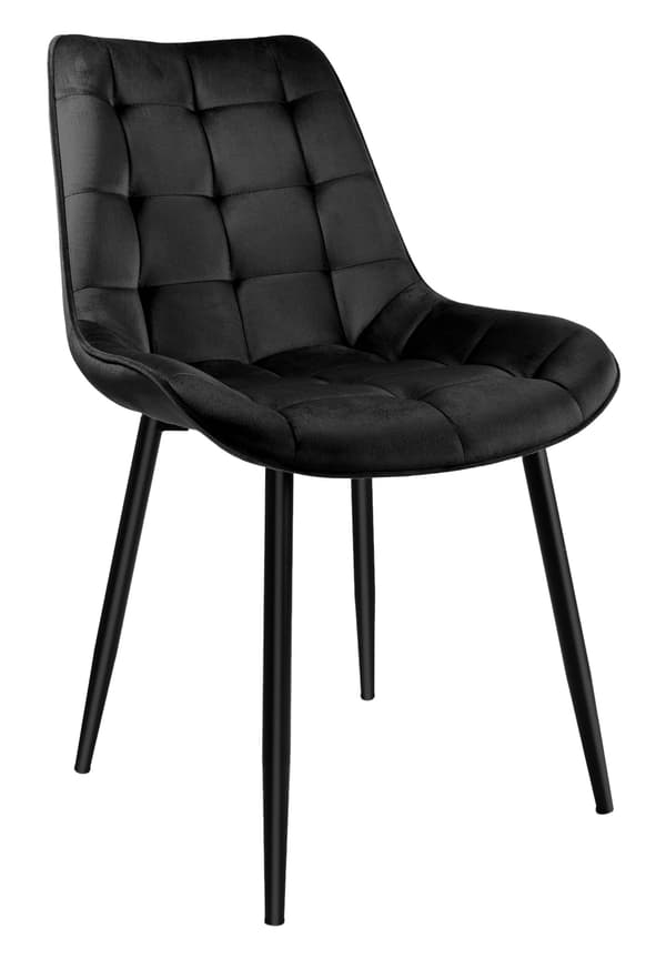 NORMAN Velvet sort fløjlsstol
