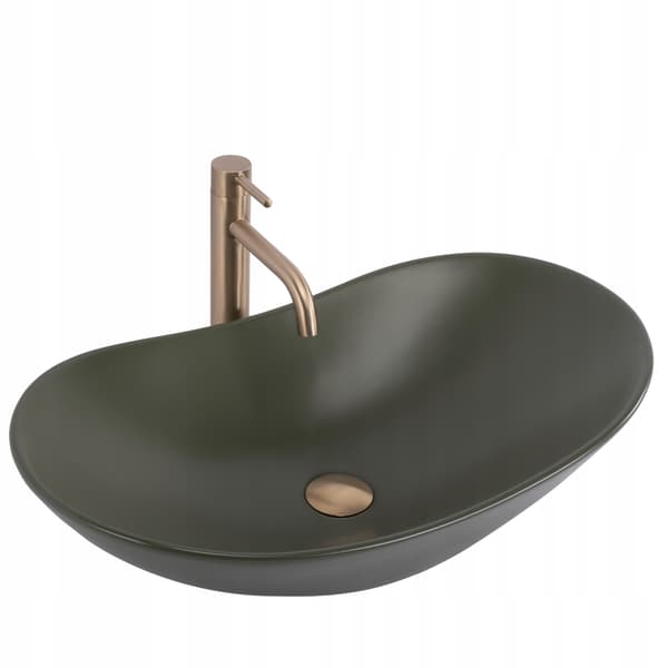 Bordvask Grøn Mat Oval Oliven Royal 61,5 cm