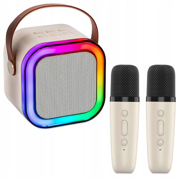 [paket] Karaokeset Högtalare 2 Mikrofoner Bluetooth USB SD Mini Jack Z3345B