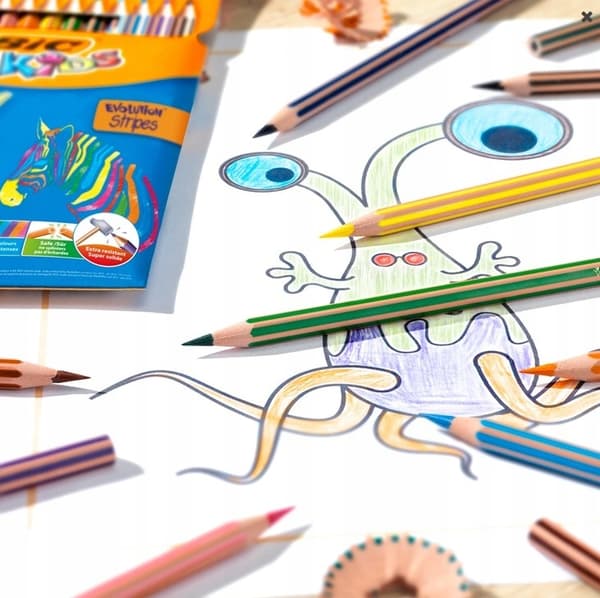 BIC EVOLUTION STRIPES KRITOR 12 FÄRGER 9102