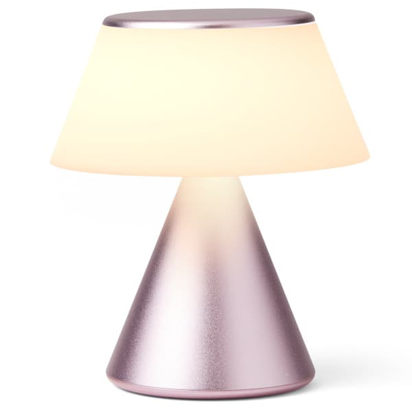 Lexon Luma M LED-lampa, ljusrosa