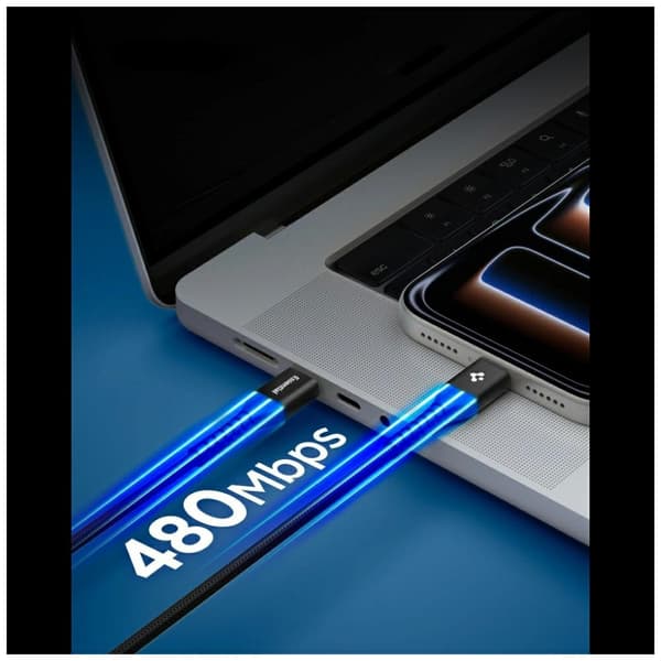 Spigen EB10010CCA Essential USB-C -kaapeli 100W 1m musta