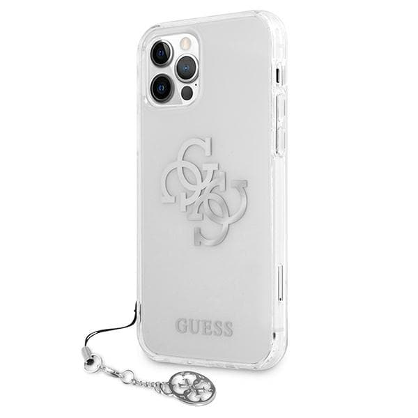 Guess 4G Silver Charms Collection cover til iPhone 12 Pro Max, gennemsigtig