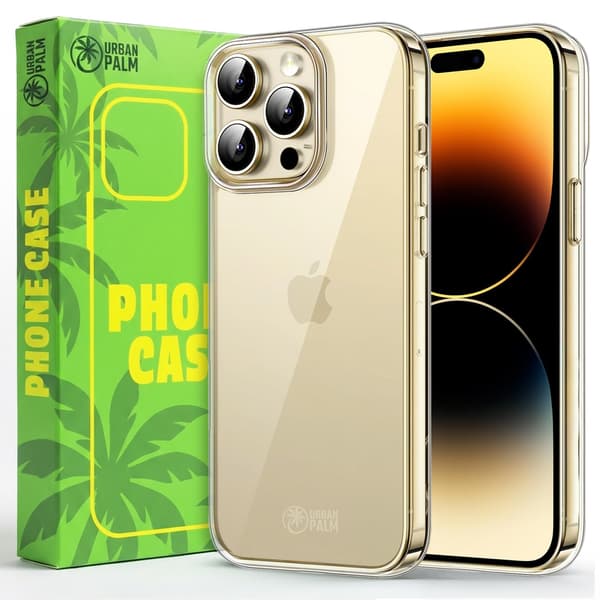 UrbanPalm Cover til iPhone 14 Pro, Silikone, Gennemsigtig