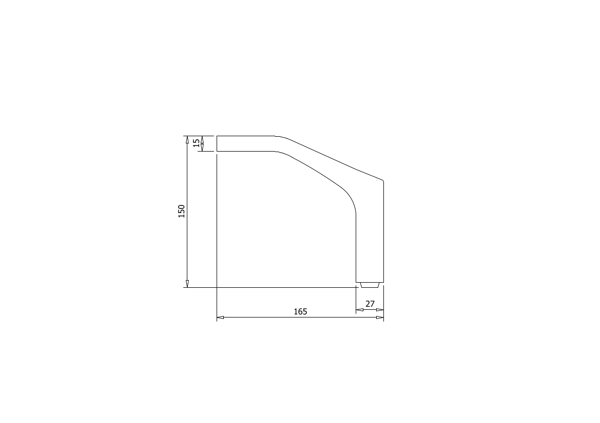 Möbelben SL019 Möbelbensfot för säng, soffa, skåp, svart MAT loft H150 stark SL019