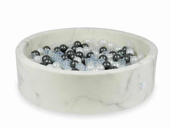 Tør pool 110x30 marmor med 400 bolde: metallisk grafit, perlemor, transparent